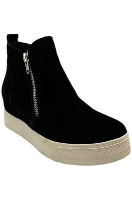 Steve Madden Women's Wedgie Sneaker Black Suede - Image 1 of 3