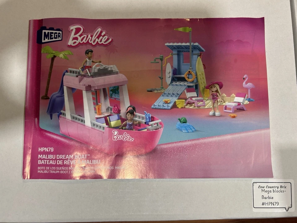 MEGA Barbie Malibu Dream Boat HPN79 Complete Pre-Owned - Image 1 of 2