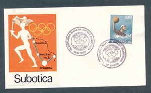 D452726 Yugoslavia Cover Subotica Olympics Munich 1972 Water Polo - Picture 1 of 1