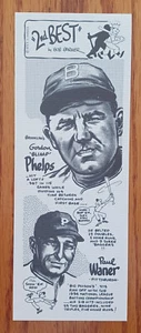 1974 RARE Bob Parker 2nd Best Phelps Brooklyn Dodgers P Waner Pittsburgh Pirates - Picture 1 of 1