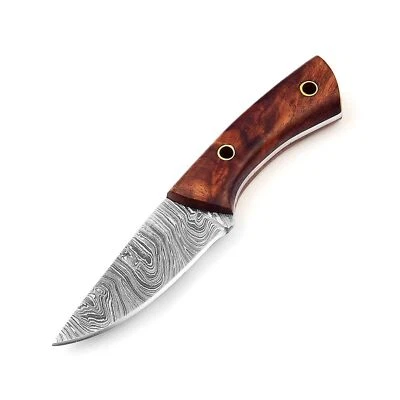 MAQSON Cuchillo Damasco Edad Media cuchillo Häute cuchillo Damasco mano forja MAQ2074