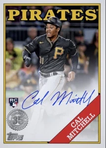 [DIGITAL] Topps Bunt - Cal Mitchell - 1988 Topps Baseball 23 S3 - Signature - Picture 1 of 1