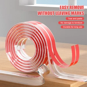 Protector de esquina de muebles de parachoques de escritorio con tira protectora de borde de mesa transparente para niños - Imagen 1 de 25