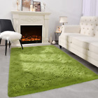 Green Shaggy Rugs for Bedroom Living Room, Super Soft Fluffy Fuzzy Area Rug for 