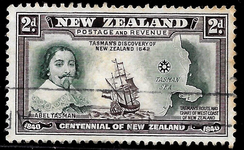 NEW ZEALAND  SC# 1940 Abel Tasman Discovery of New Zealand 1542,Ship - Image 1 of 1
