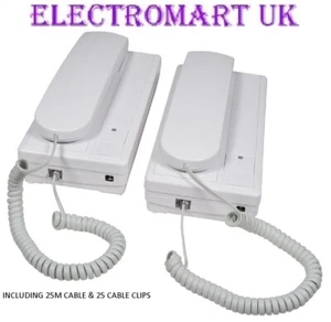 CABLE Y CLIPS ESTILO TELÉFONO DEL SISTEMA DE INTERCOMUNICACIÓN DE 2 VÍAS - Imagen 1 de 1