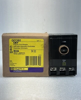 Square D QO380 80 A miniature Circuit Breaker. Brand new - Image 1 of 2