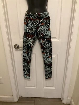Leggings Lularoe Dark Roses OS Talla Única Súper Suaves Elásticos Foto 1 de 4