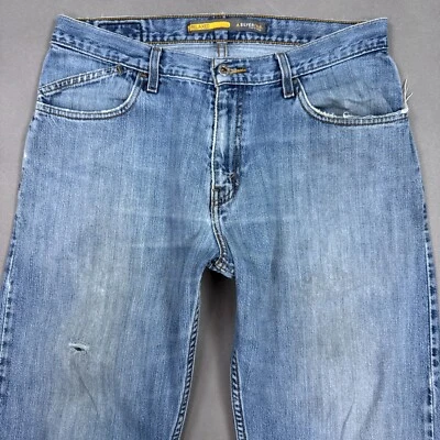 Vintage Levis Silver Tab Jeans Men 34x30 Blue Thrashed Destroyed Dirty Wash Work - Image 1 of 4