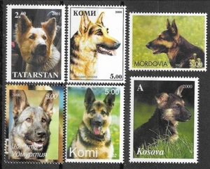 German Shepherd Dog & Puppy Loyal Hobby & Service Dog MNH Different Stamps 2000- - Picture 1 of 1