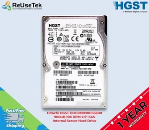 Hitachi HGST HUC109090CSS600 900GB 10K RPM 64MB Cache 2.5" SAS Server Hard Drive - Picture 1 of 16