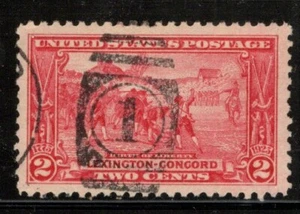 US Sc #618 USED 1925, Numeral Cancel #1, Lexington-Concord, XF Jumbo - Picture 1 of 1