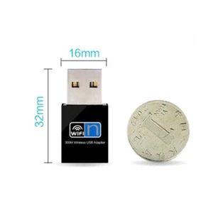 300Mbps Mini Wireless USB Wifi Adapter for Desktops Laptops Windows 10 /vi _in - Picture 1 of 7
