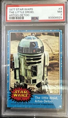 1977 Topps Star Wars #3 PSA 7 NM The Little Droid Artoo-Detoo R2-D2 - Image 1 of 2