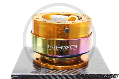 NRG STEERING WHEEL GEN 2.0 QUICK RELEASE ROSE GOLD BODY NEO CHROME RING 200RG-MC Foto 1 de 2