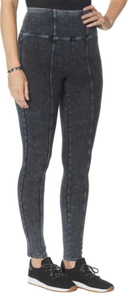 DG2 Downtime Slim Sleek Mineral Wash Seamed Legging Black XS NEW (403) - Image 1 of 1