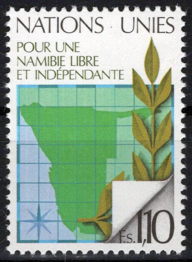 Naciones Unidas Ginebra 86 MNH Mapa Namibia Rama de Olivo ZAYIX 1024S0460M Foto 1 de 1