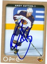 Andy Sutton autographed Hockey Card (2006-2007 O-Pee-Chee)