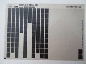 Mercedes-Benz Sprinter Microfiche Werkstatthandbuch Motor 601.943 Stand 01/95 - Bild 1 von 1