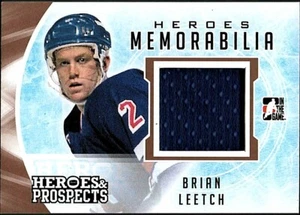 BRIAN LEETCH 2014 ITG HEROES & PROSPECTS HEROES MEMORABILIA GAME USED JERSEY - Picture 1 of 1