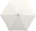 9ft 6 żeber Patio Ogród Market Zamienny parasol Zadaszenie - Off White