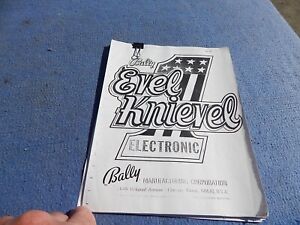 1977 Bally EVEL KNIEVEL pinball Operator's Manual reprint copy Pinball Resource