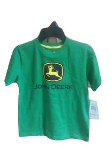 Youth Boys John Deere Logo Emblem T-Shirt (Green) Size 5 - Picture 1 of 3
