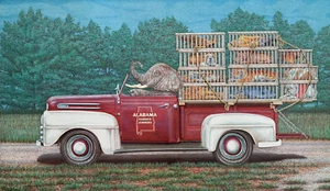 University of Alabama Crimson Tide Big Al Limited Edition Print T town Bound - Picture 1 of 20