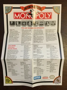 Monopoly Poster only Nintendo Gameboy Nintendo 1991, excellent - Picture 1 of 4