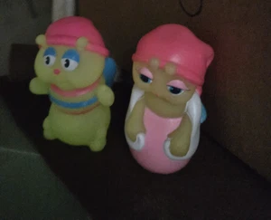 Playskool Glow Friends Glo Worms Finger Puppets 1980's Hasbro Toys Lot of 2 - Picture 1 of 10