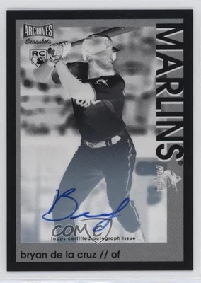 2022 Archives Snapshots Negative Inverse /100 Bryan De La Cruz Rookie Auto RC - Image 1 of 2