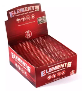 Elements Red King Size Slim Rolling Paper FULL BOX of 50 Packs - Picture 1 of 1