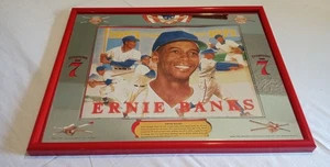 Ernie Banks Chicago Cubs Seagram’s 7 Crown Framed Bar SPIEGEL MLB MAN CAVE VTG - Bild 1 von 5