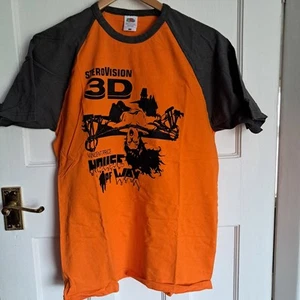 Vincent Price Film-T-Shirt "House of Wax", orange & grau, Größe L - Bild 1 von 4