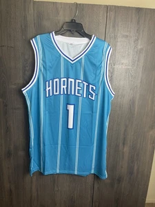 Custom Charlotte Hornets Lamelo Ball Jersey Adult Size 3XL Blue NWOT - Picture 1 of 8