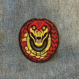 3.5 Inch Patch Iron, Snake, Embroidery - Picture 1 of 3