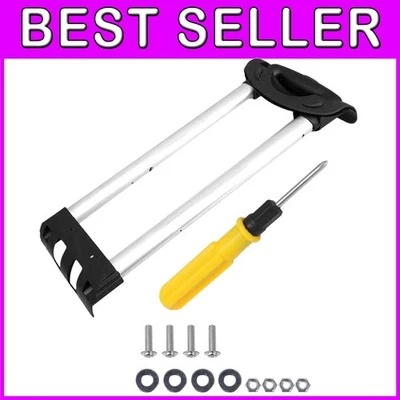 Elegante mango telescópico negro y plateado para equipaje de 20 pulgadas - instalación hágalo usted mismo Foto 1 de 4