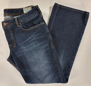 Diesel Jeans Mens 34x30 Blue Zatiny Bootcut Low Rise Dark Wash Button Fly Denim - Picture 1 of 16