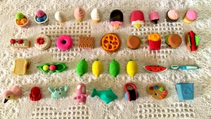S235 - Lot of 35 Single and Take-Apart JAPANESE IWAKO Erasers - - Picture 1 of 4