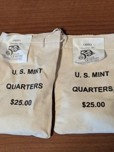 200 x 2002-D and P Ohio State Quarters in Two Unopened $25 U.S. Mint Bags - Picture 1 of 1