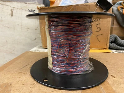 NUEVO 1 Par de Cable de Conexión Cruzada, 1000FT Rojo/Azul Calibre 24 Cat 3 Foto 1 de 2