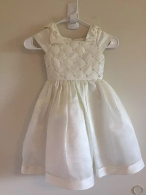 Girls Sz 3 Cinderella Dress White Pearls Wedding Flower Girl Pageant Party - Image 1 of 4