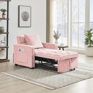 Modern Sofa Bed Chair 3-in-1 Convertible Chair Sofa Lounger Sleeper Chair - Picture 1 of 61