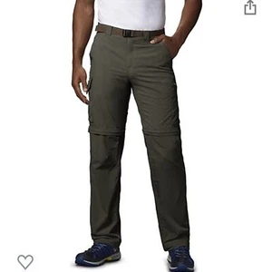 Columbia Silver Ridge Convertible Hiking Pants Mens 50x34 Olive Green Nylon Big - Picture 1 of 11