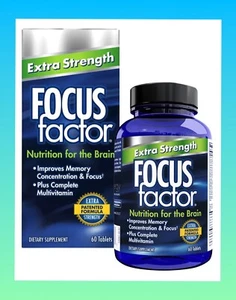 Focus Factor Extra Strength Nutrition Brain 60 Tablets - Picture 1 of 6