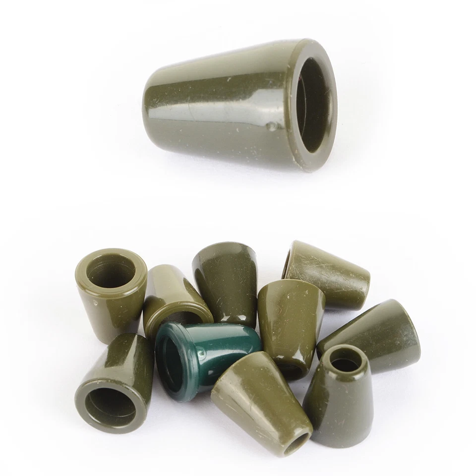 Original British Army Bell Shaped Cord Stoppers - Green - Military Army Surplus Foto 1 de 1