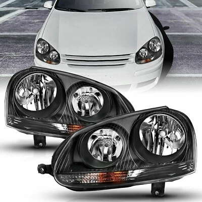 Conjunto de lámpara faros de cristal negro ANZO 121542 para Volkswagen Jetta 05-10 Foto 1 de 4