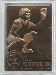 Sandy Alomar Jr. 2000 Danbury Mint Sealed 22 kt Gold Card #95 Rockies