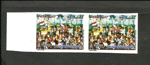 PARAGUAY UPAEP MICHEL 5051 PAIR IMPERFORATED VERY RARE, MNH Cover