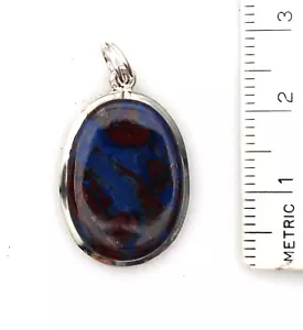 Handmade SUGILITE Pendant (#15) 24 x 16 mm 13.8 cts. in Sterling - South Africa - Picture 1 of 2